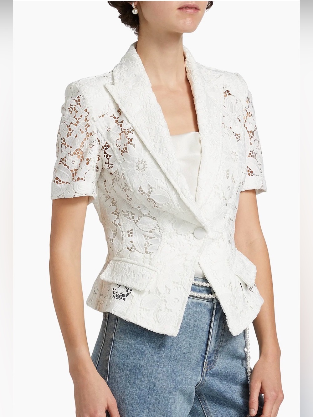 🌸 NWT 🌸 Generation Love Floral Statement Blazer - White